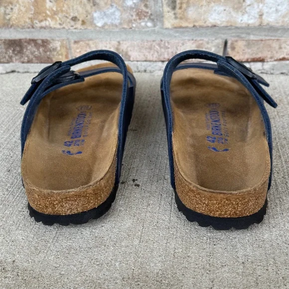 Birkenstock Arizona Slides Sandals Dark Navy Blue 42 Women’s - Picture 7 of 10